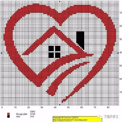 爱心十字绣图纸图片