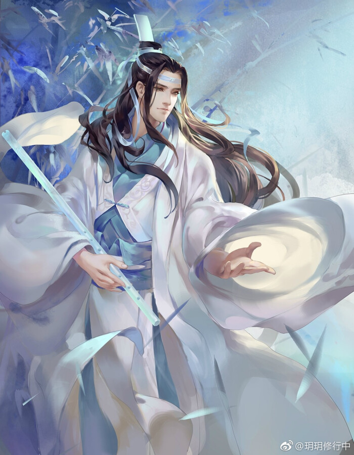 绝色白衣古风美男