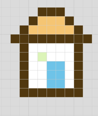 小房子,拼豆图纸,简单,迷你