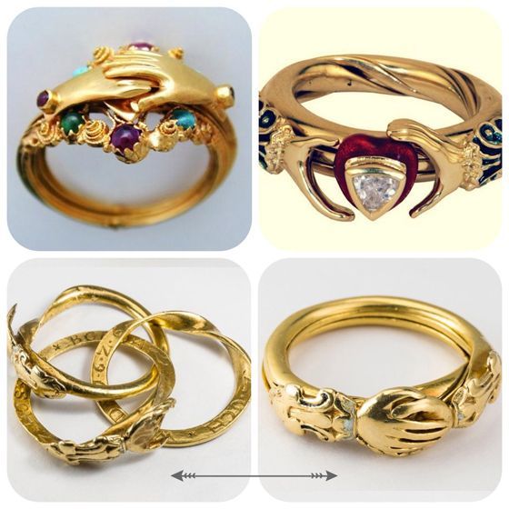 ring ring ringshe, gimmel ring 环戒,一种自中世纪至17世纪在德国,英格兰等地流行的订婚