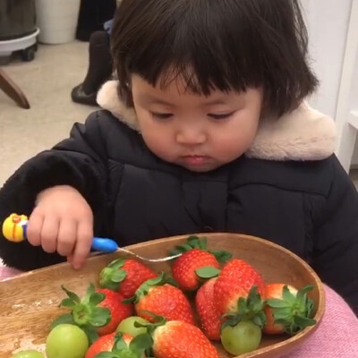 罗熙吃草莓图片