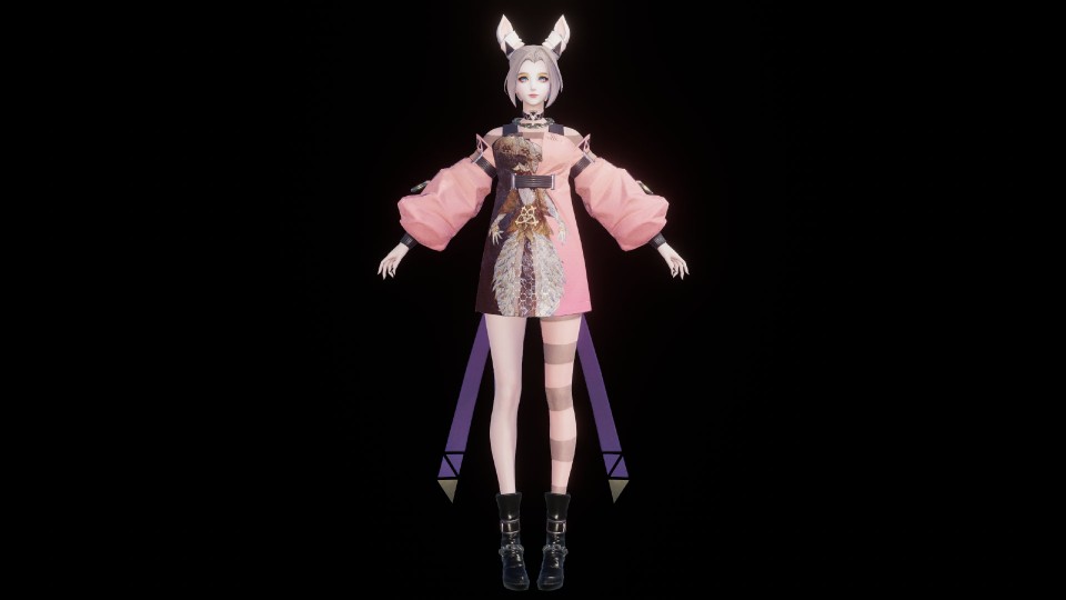 王者荣耀 公孙离 无限星赏官 建模视图