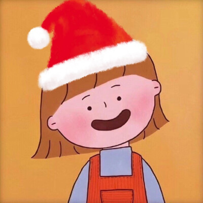 圣诞帽小女孩头像图片