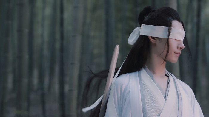 宋继扬 白衣 古风 竹林 提剑