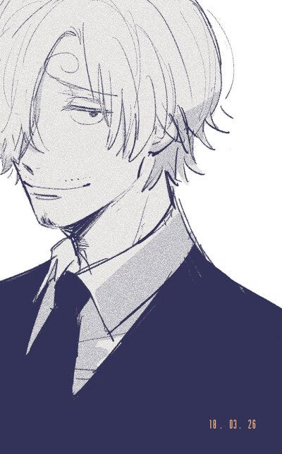 海贼王onepiece 山治 漫画版 高清手机壁纸 动漫 q版套图 白底简约