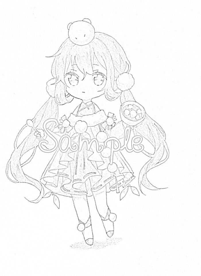 卡通,动漫线稿 橙池未蓝crystal 转自"溪玖" 自转线稿