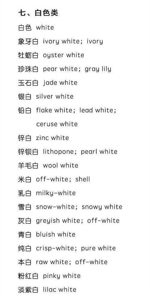 学了十几年英语,说到颜色只知道black,white,red,yellow,blue?