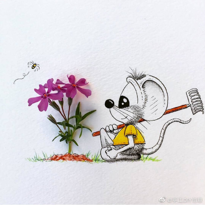 来组小老鼠趣味插画~ 【loic apreda·图】