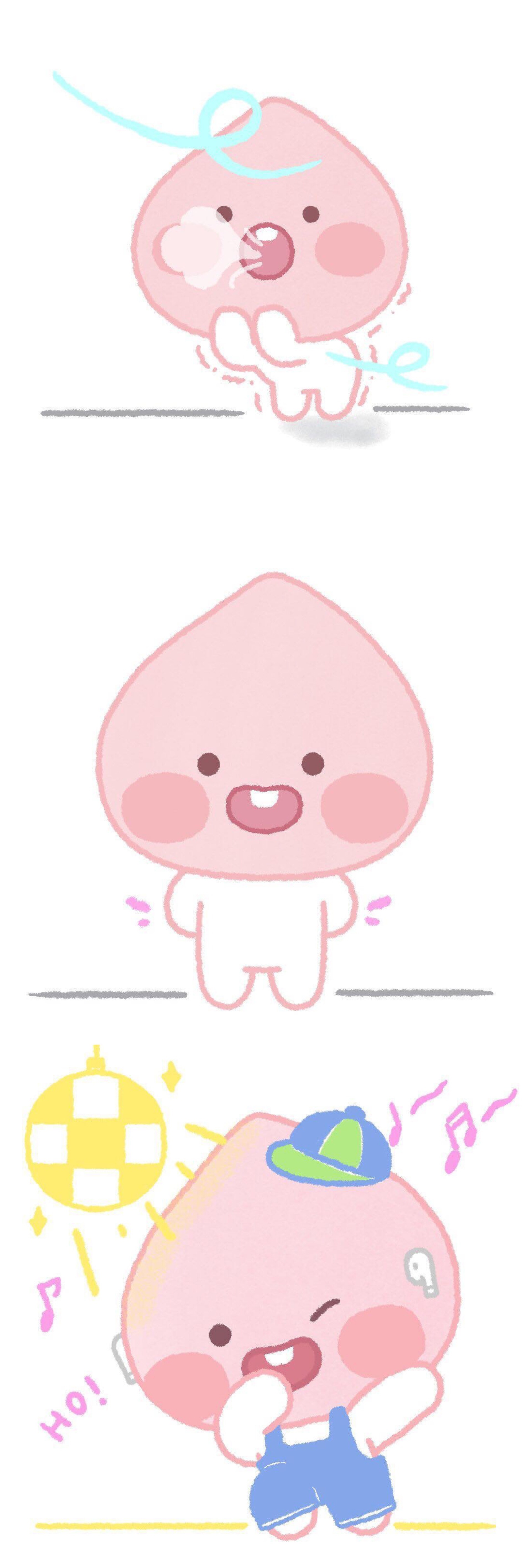 apeach 日本限定画像 s 我太爱这只桃子啦() ins: kakaofriends_jp