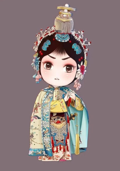 q版京剧人物像