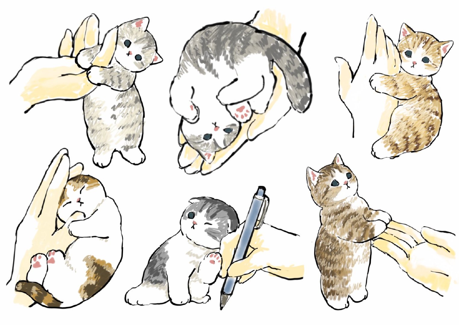 猫咪漫画壁纸 可爱图片