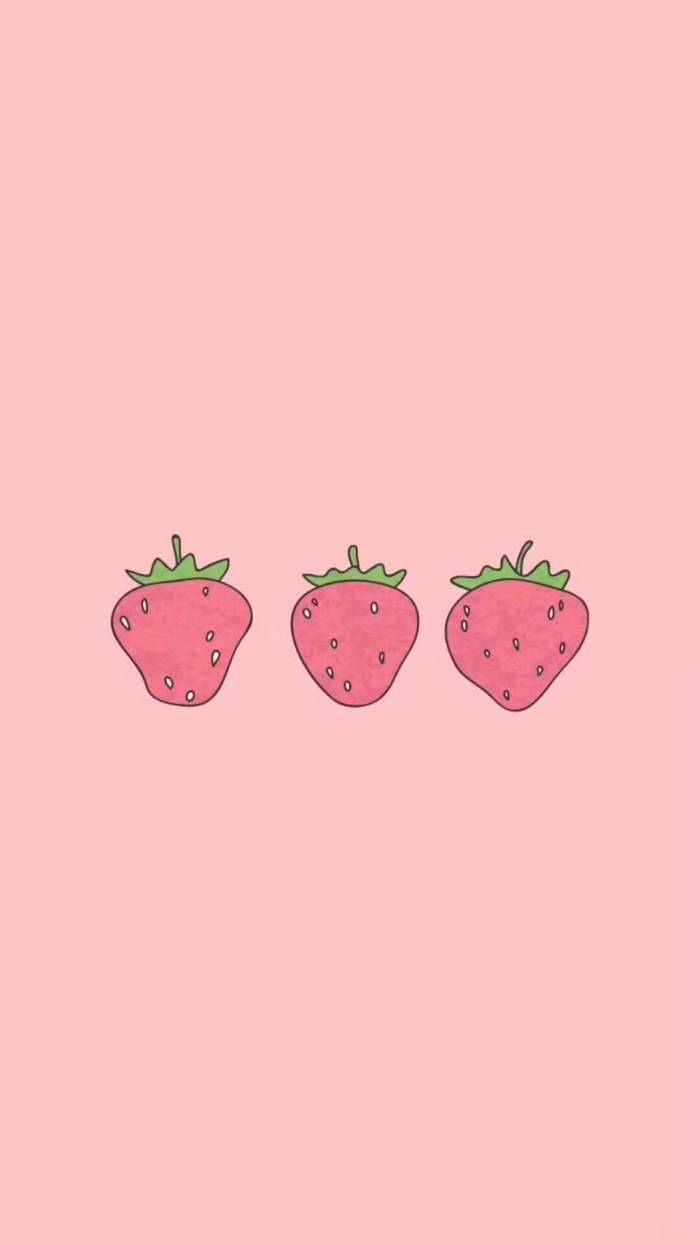 草莓朋友圈背景图图片