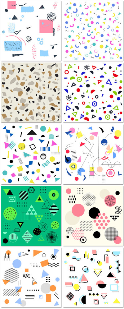 0条  收集   点赞  评论  24张时尚卡通儿童绘画几何多边形组合构成