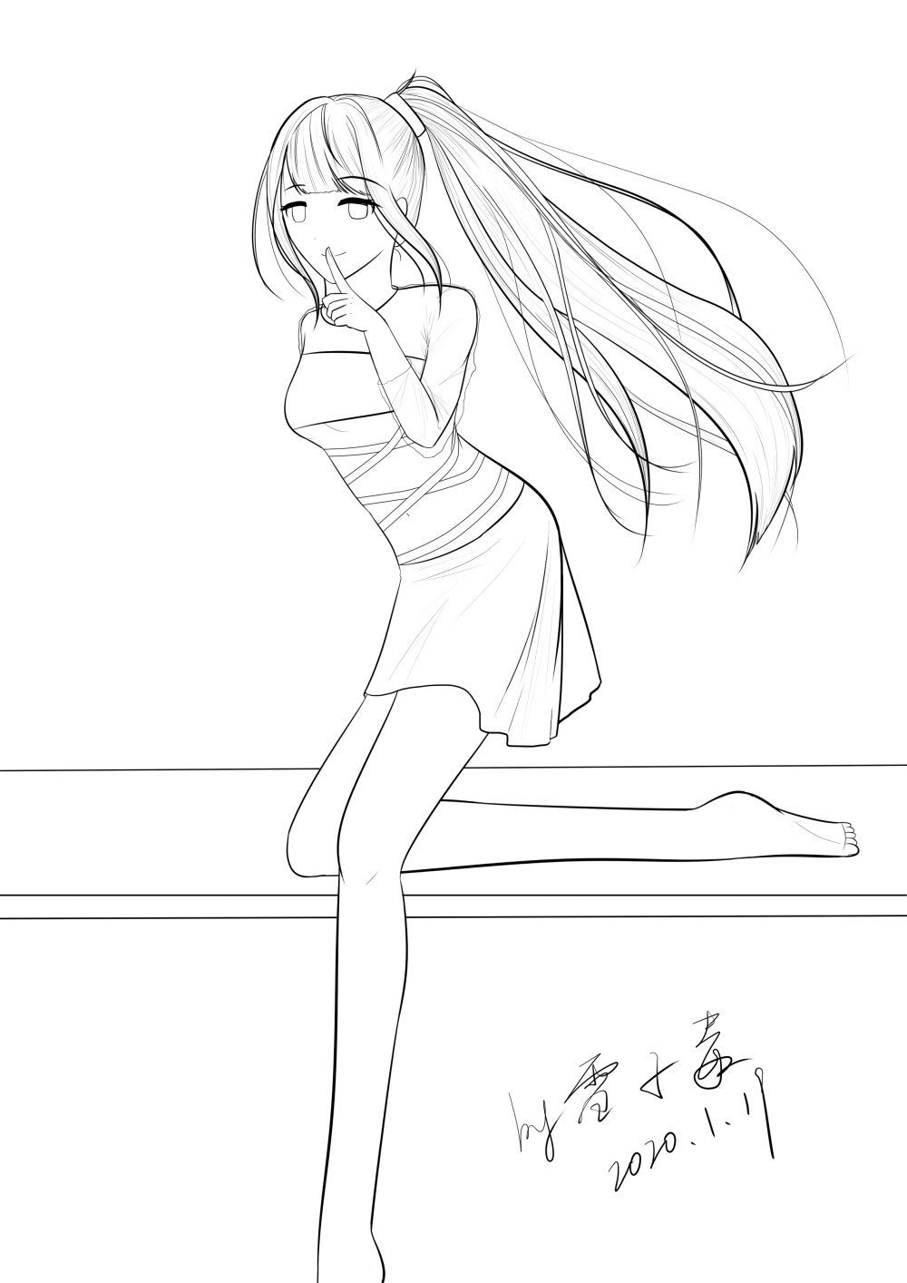 单马尾少女by雷子毒