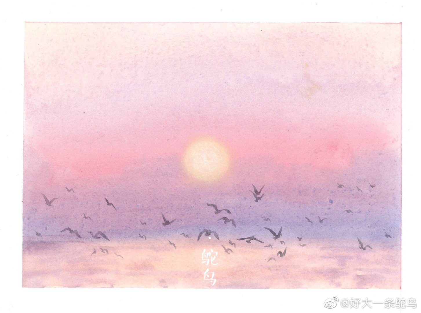 水彩手绘天空(ˊωˋ)