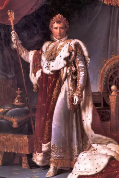 着加冕礼服的拿破仑图片
