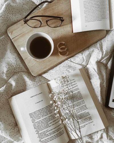 冬天 窝在被窝里 一本书 一杯咖啡 #美图[超话]##ins##冬天