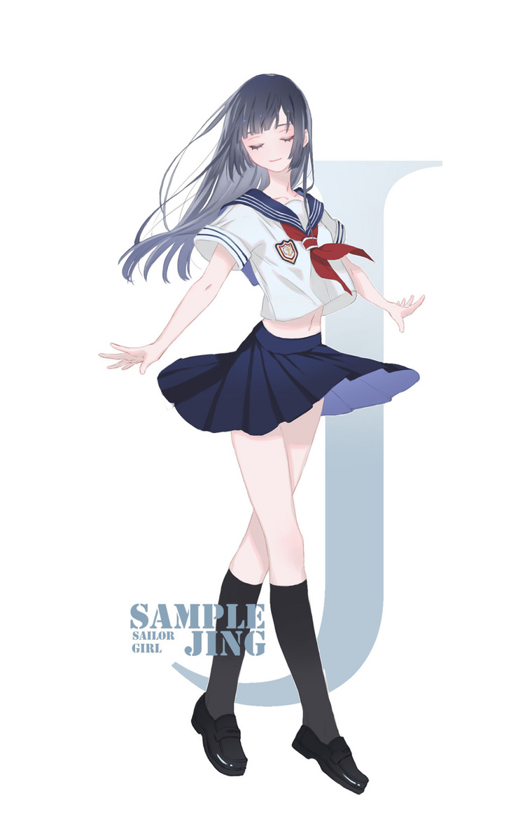 水手服插画设计