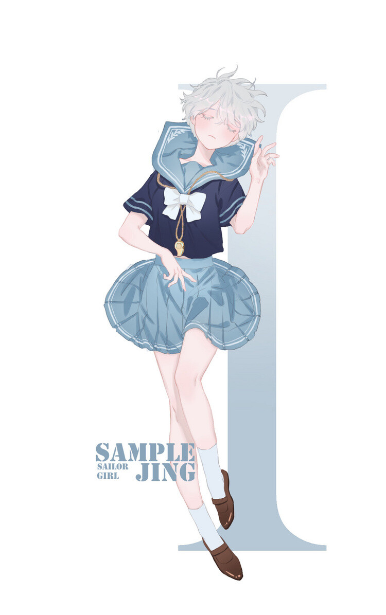 水手服插画设计