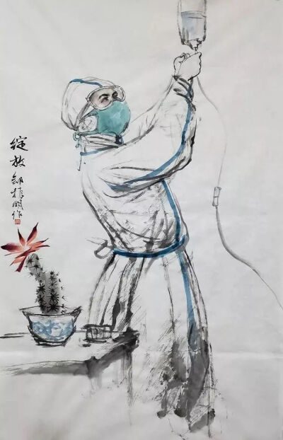 中国医生绘画作品图片