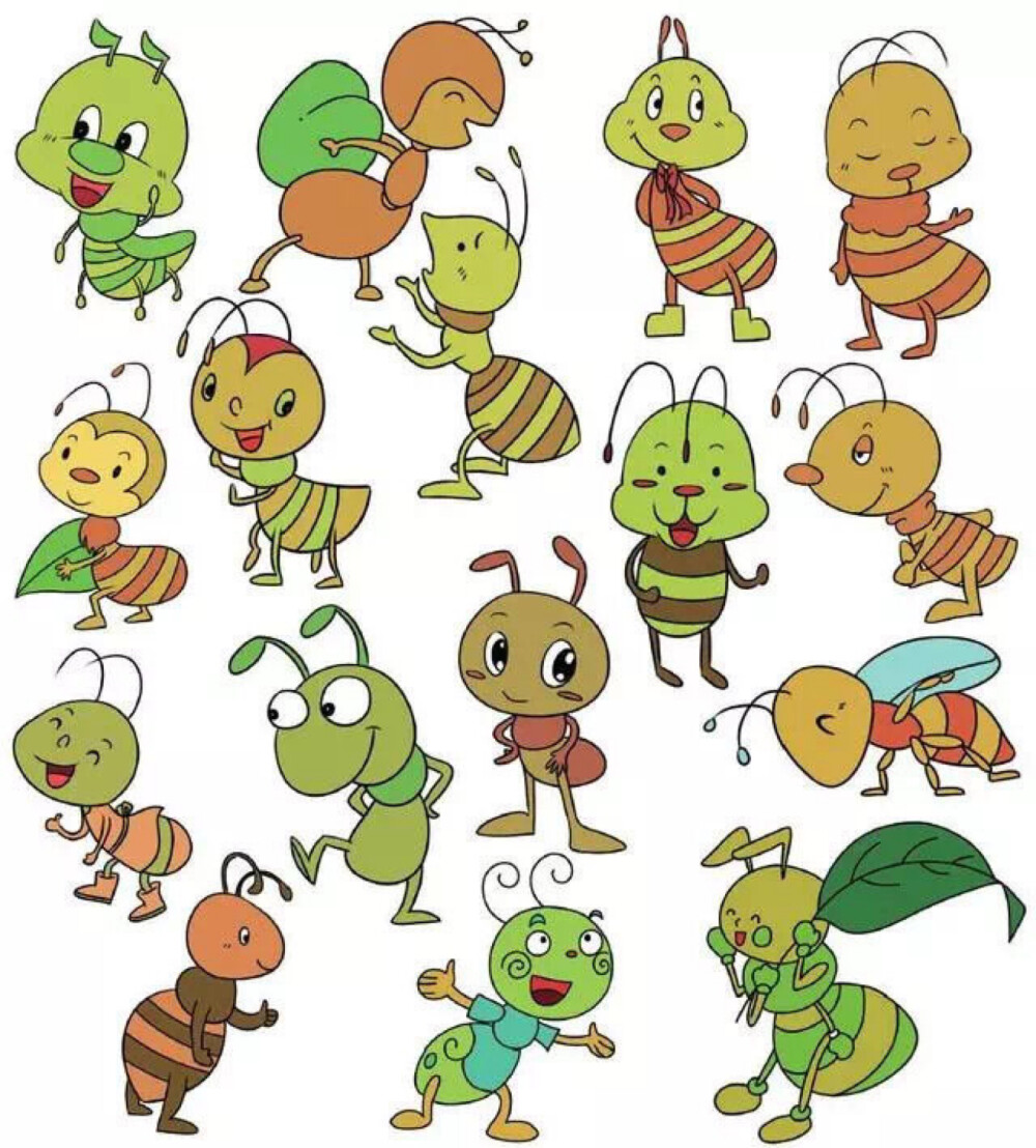 100种昆虫简笔画美术图片