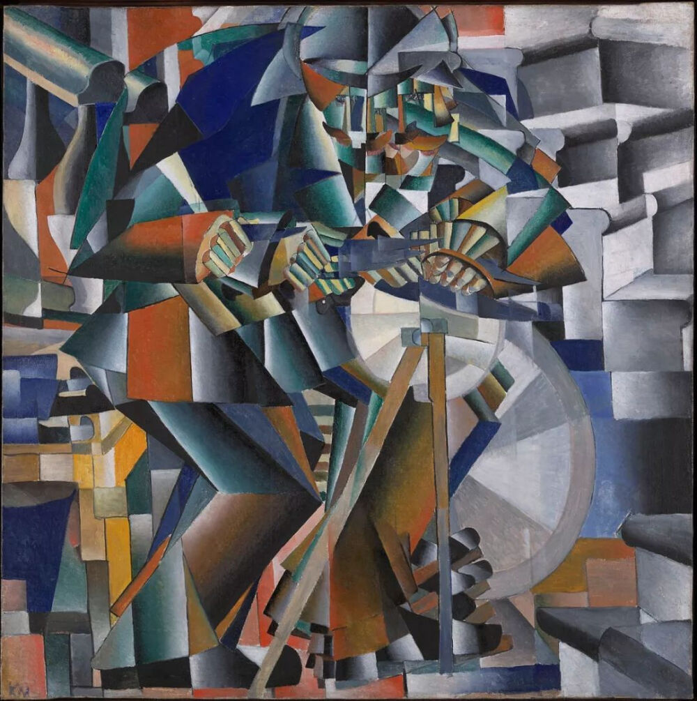 卡西米尔·马列维奇《the knifegrinder》,1912