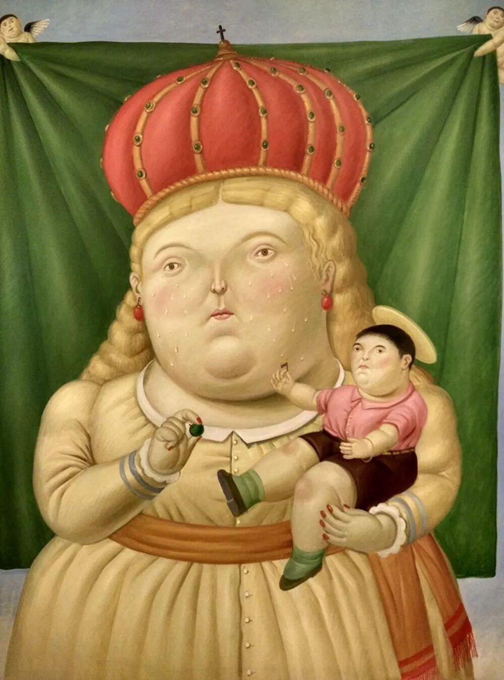 费尔南多·波特罗《our lady of colombia》,布面油画,230×192cm