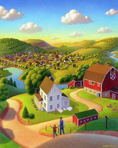 美国画家 robin moline 田园绘画作品 www.robinmoline.com