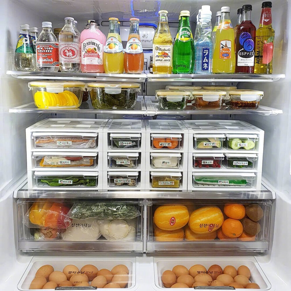 冰箱装满食物实拍图片图片