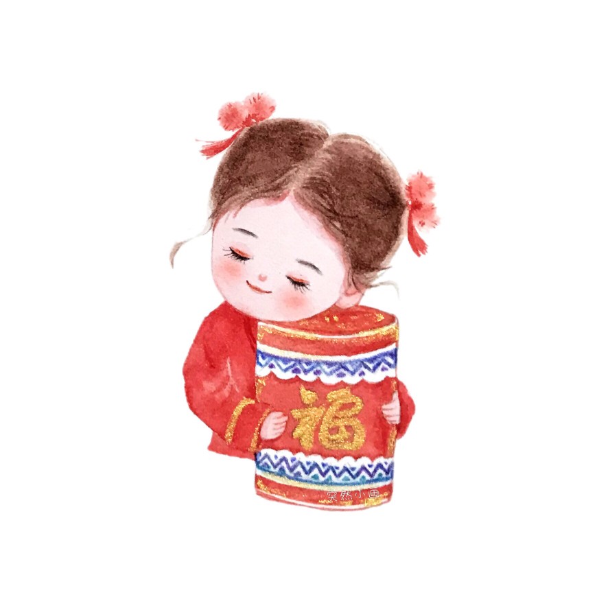手绘插画情侣头像 ,作者:突然小画