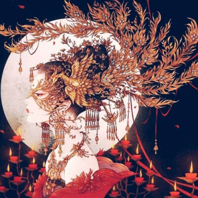 手绘古风小姐姐