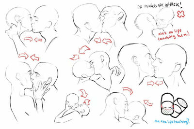 怎么画漫画人物 接吻图片