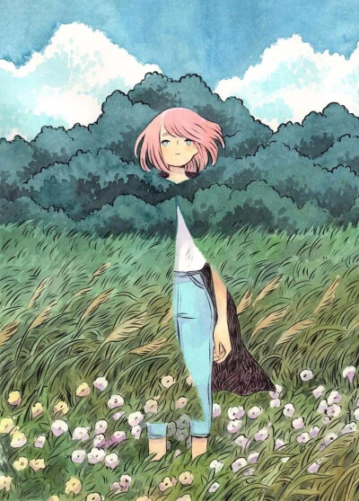 芬兰插画师 heikala 治愈适合水彩临摹