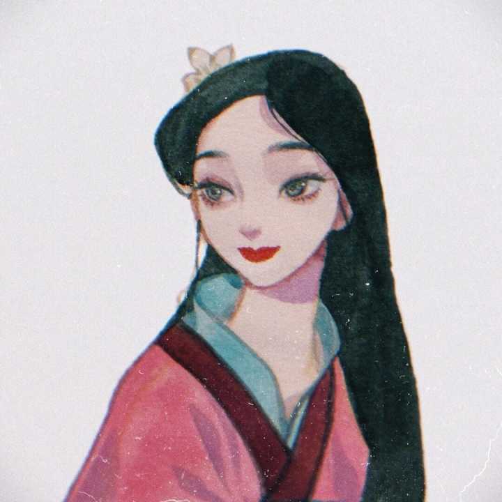 阿莘的水彩头像·迪士尼花木兰