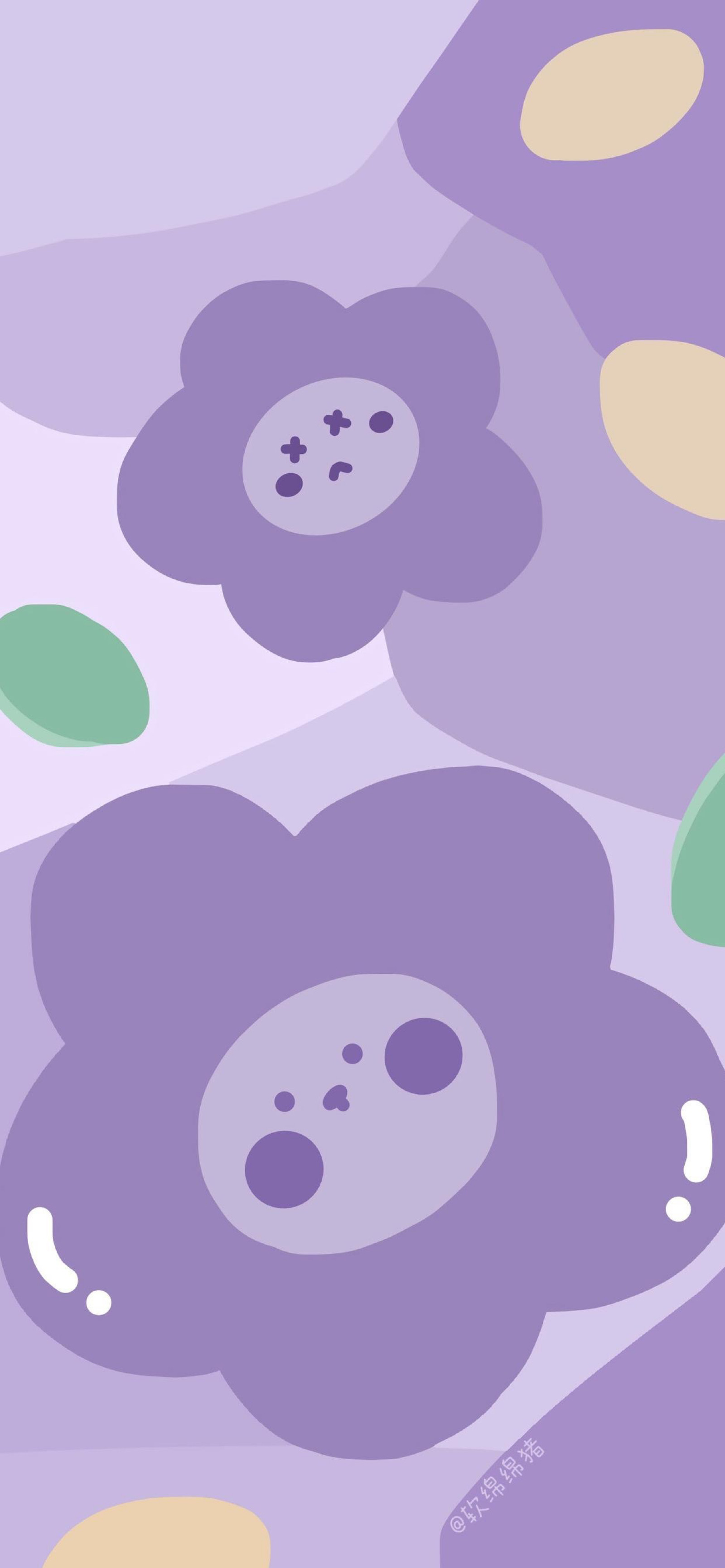 苹果12紫色手机壁纸图片