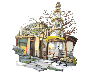 马克笔基础建筑