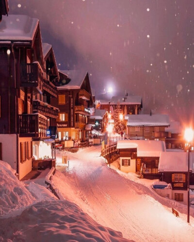 雪夜美图图片