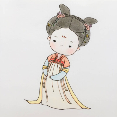 中国风~古装小姑娘 吾家有女初长成 作者:爱画画的橙子