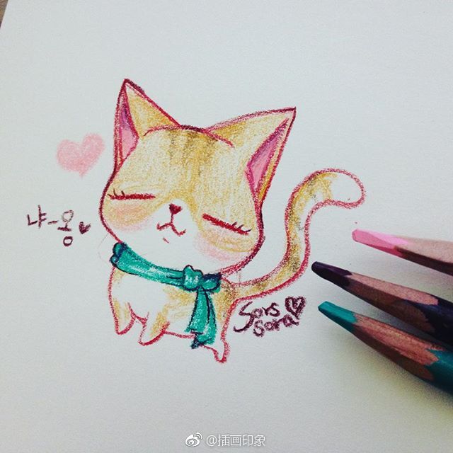 可爱的小动物彩铅 【插画师:sorssora】