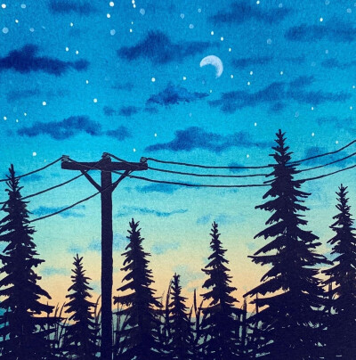 星空晚霞