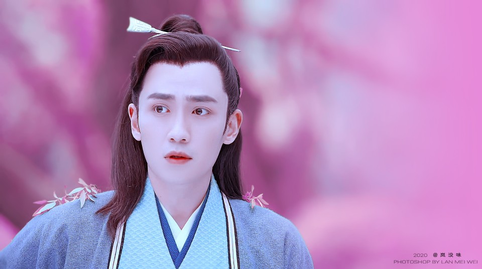 朱一龙,花无谢(图源@岚没味)