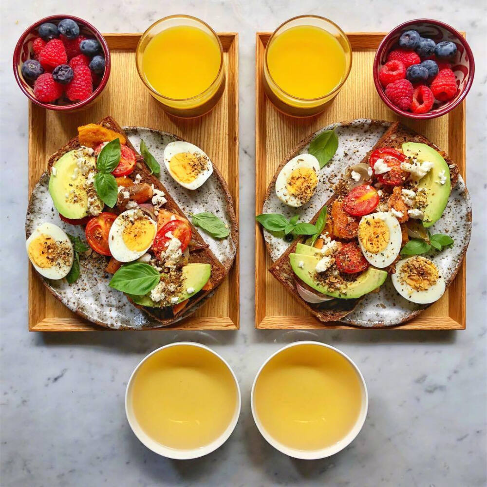 属于周末的丰盛早餐~ins:symmetrybreakfast