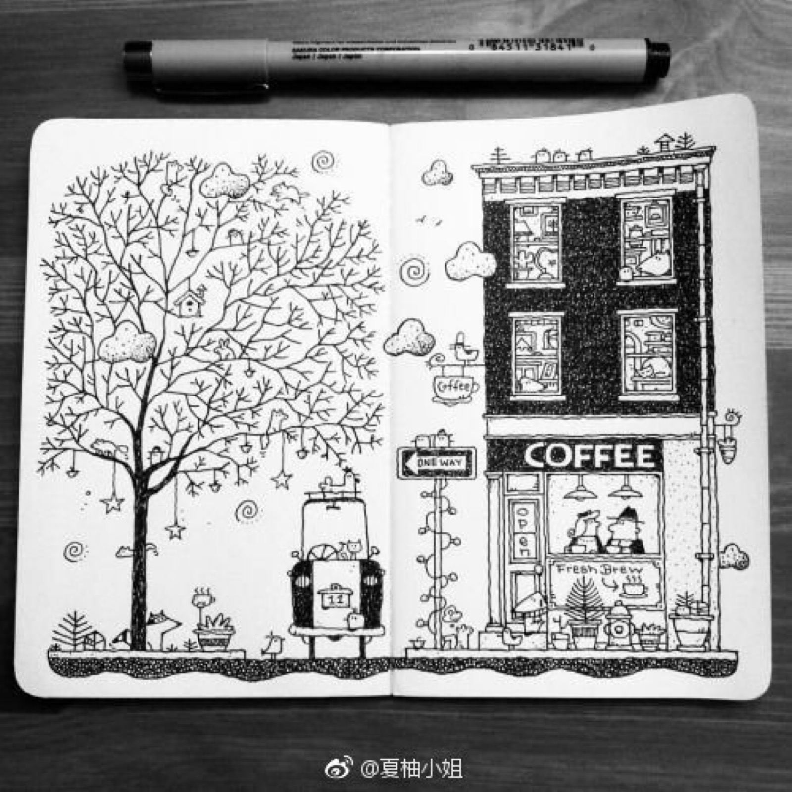 线描-夏柚小姐