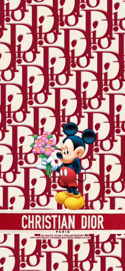 dior 米奇联名壁纸