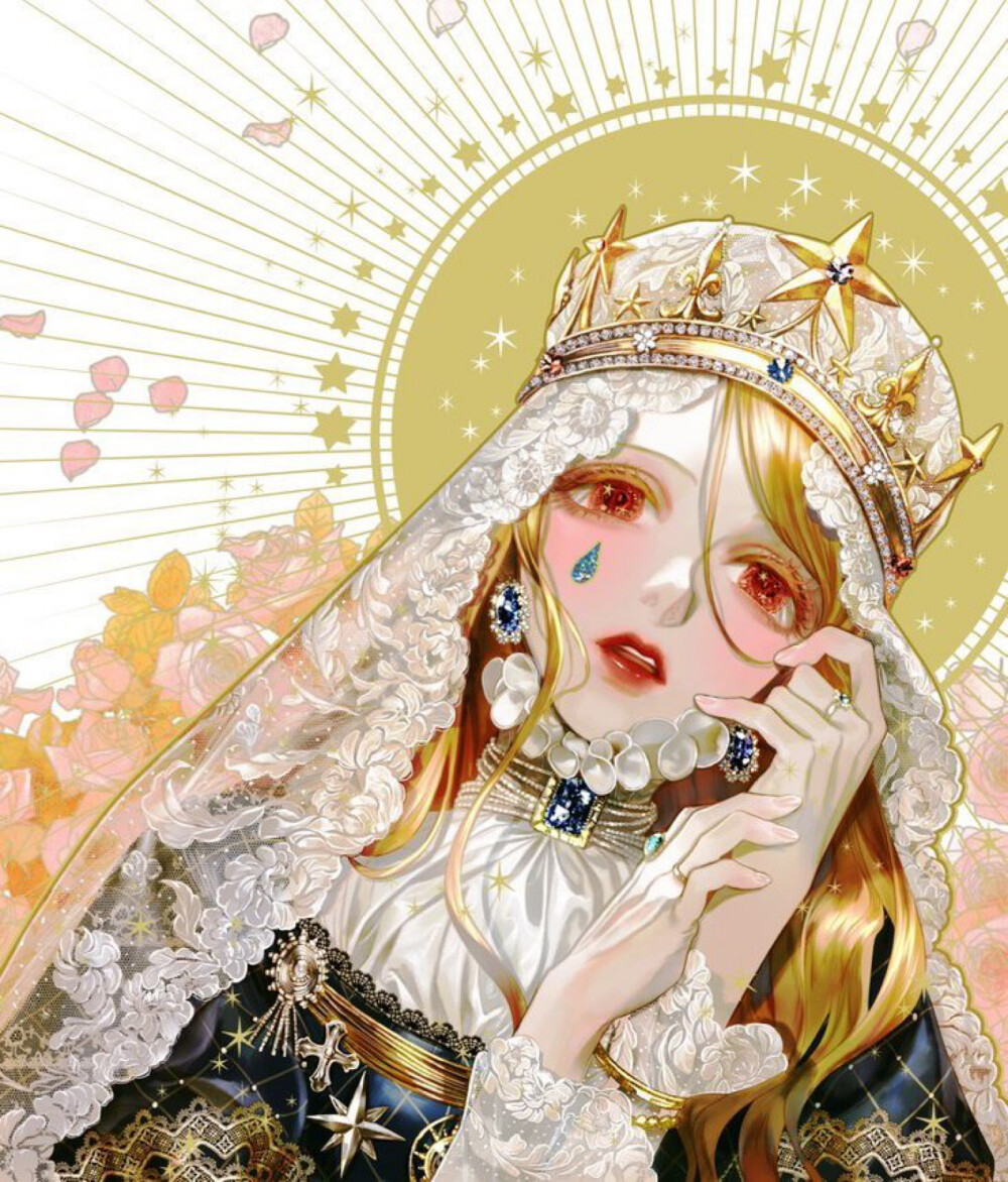 插画洛丽塔巴洛克少女