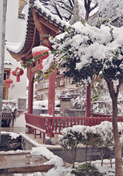 农村过年雪景图片图片