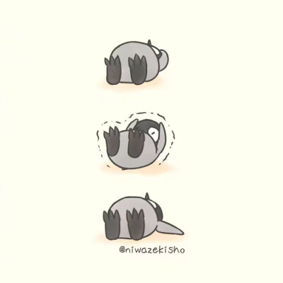 日本漫画家 sheba 的帝企鹅宝宝漫画 ig:sheba.drawing