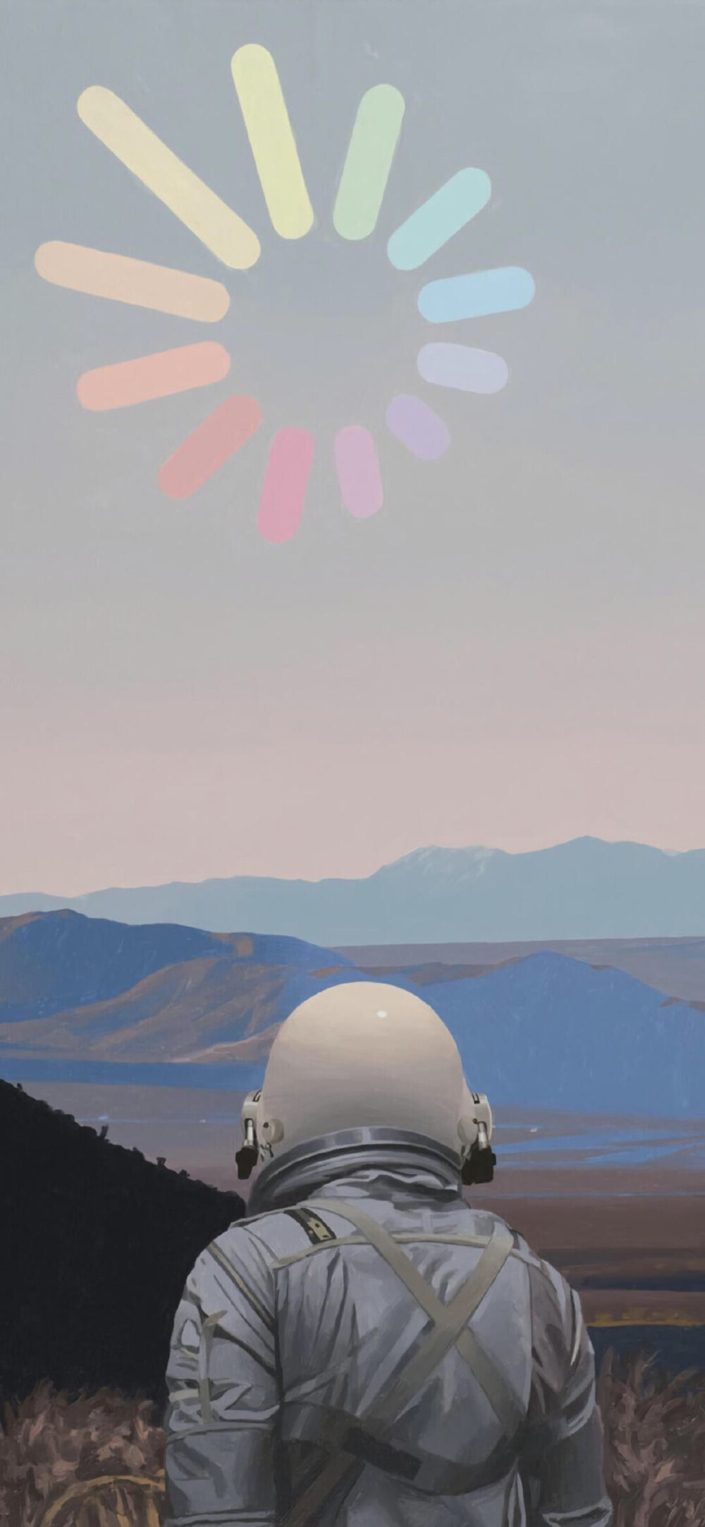 "不闻星河须臾固执走向你." 宇航员壁纸