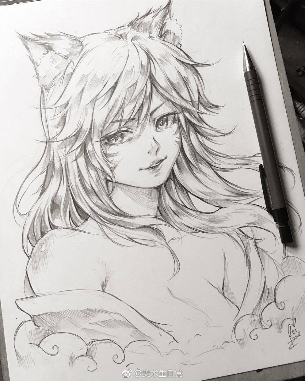 日本插画师reizel线稿