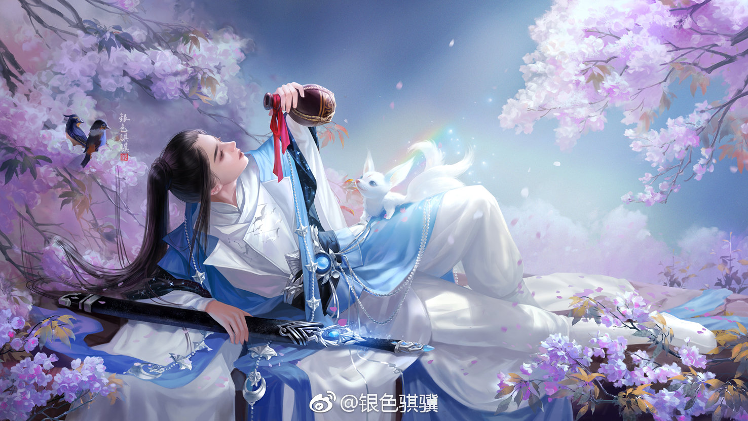 古风美人 画师银色骐骥